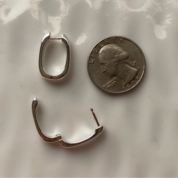 Sterling Silver Hugging Hoop Earrings - Picture 5 of 5